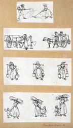 Estudos em miniatura (água-forte)