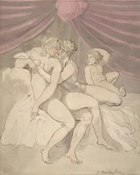 Casal nu abraçando, 1780-1827.