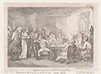 Parson Adams & Fanny examinados como culpados perante a Justiça do país, de The Adventures..., 1792.