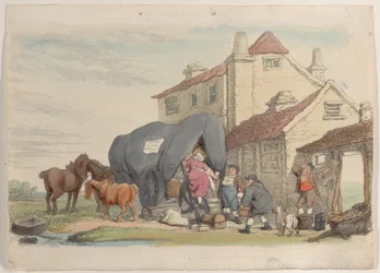 Ilustração 26: Uma carroça voadora, de World in Miniature, 1816., 1816.