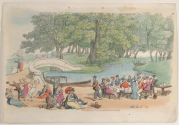 Gravura 30: O Dia Social, de World in Miniature, 1816., 1816.