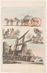 Placa 9, Esboços de Figuras, Paisagens e Gado... para o Uso dos Aprendizes,..., 20 de janeiro de 1791.