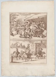 Pot Fair Cambridge e The College Gate, 1780-90., 1780-90.