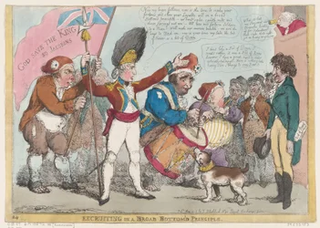 Recrutamento em um princípio de fundo de Broab [sic] , maio de 1806., maio de 1806.