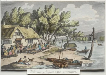 «Esboços da Natureza», de Rowlandson: Vista perto de Newport, Ilha de Wight