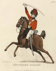 Cavalaria de Southwark, c.1799 (aquatinta colorida)