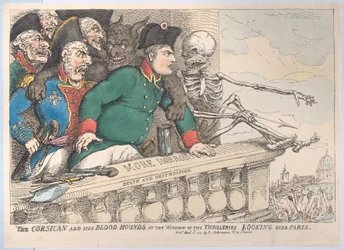 The Corsican and His Bloodhounds at the Window of the Thuilleries Looking Over P..., 16 de Abril de 1815.