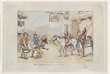 A produção de uma casa de correio, 1808., 1808.