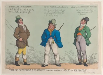 Três requisitos principais para formar um homem moderno da moda, 15 de setembro de 1814., 15 de setembro de 1814.