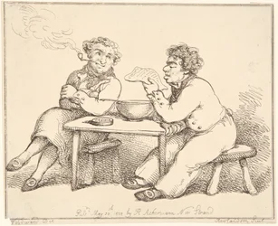 Dois homens à mesa