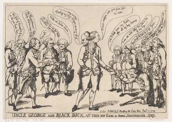 O tio George e Black Dick no seu novo jogo de peteca naval, 11 de janeiro..., 11 de janeiro de 1787.