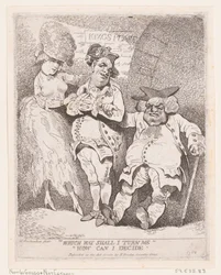 Para que lado devo me virar Como posso decidir, ca. 1780., c. 1780.