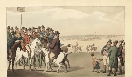 Jovem inglês a jogar no hipódromo de Newmarket