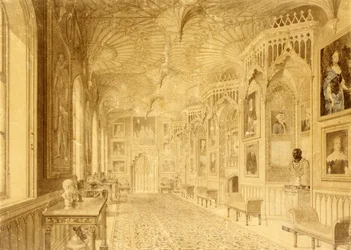 Long Gallery em Strawberry Hill, Twickenham (impressão)