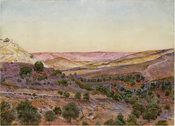 As colinas de Moab e o vale de Hinom, 1854