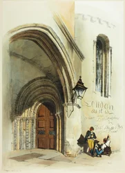 Entrada, Templo, frontispício das vistas originais de Londres como ela é