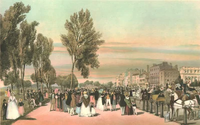 Hyde Park perto do portão de Grosvenor.