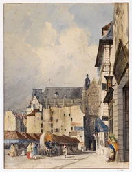 A rue des Prouvaires e a igreja de Saint-Eustache