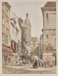 Arquitetura pitoresca em Paris, Ghent, Antuérpia, Rouen: Rue de la Crosse Horlogue, Rouen, França