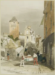 Arquitetura pitoresca em Paris, Ghent, Antuérpia, Touen, etc.