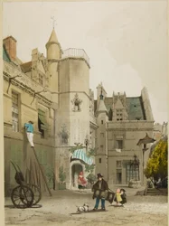 Arquitetura pitoresca em Paris, Ghent, Antuérpia, Touen, etc.