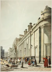 O banco olhando para a mansão, de vistas originais de Londres como ela é