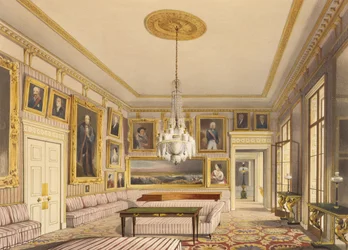 A sala de desenho às riscas, Apsley House, 1853 (impressão)