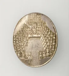Medalha de Dunbar representando a Casa do Parlamento 1650 (reverso) (prata) (para anverso ver 168065)