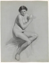 Nua Feminina Sentada
