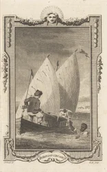 Robinson Crusoe, da revista Novelists Magazine, pub. 1781