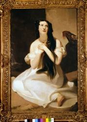 Retrato de Mary Ann Paton (Mrs Wood) (1802-1864) Cantora inglesa. Pintura de Thomas Sully.