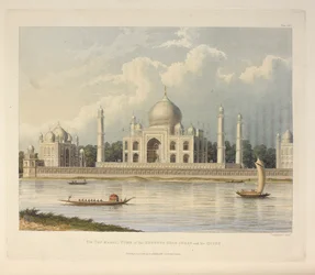 O Taj Mahal, Túmulo do Imperador Shah Jehan, ilustração de 