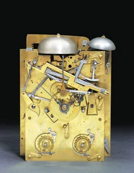 Detalhe de um impressionante relógio de suporte montado James II com pull quarter repeat, no. 166, c.1690-95