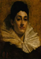 Retrato de Frances C. Houston, ca. 1880-1889.