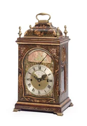 Relógio de mesa autômato musical japonês verde e dourado de George III representando a parada do Lord Mayor, c.1780 (madeira, latão e laca) (ver também 491786-7)