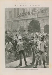 Partida do duque de York e sua noiva do Palácio de Buckingham