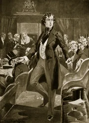 Primeiro discurso de Disraeli nos Comuns, ilustração de 