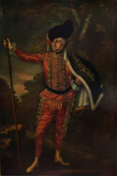 David Garrick como Tancred, 1938