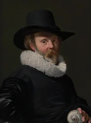 Retrato de um homem com uma concha, ca. 1625-26.