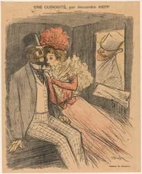 Ilustrado Gil Blas: A Curiosity, de Alexandre Hepp, 1897.