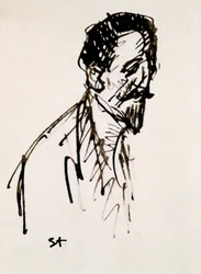 Retrato de Jehan Rictus, século XX