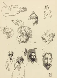 Estudos de Figuras e Cabeças
