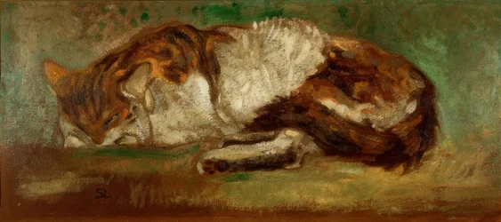 Th. A.Steinlen, Gato adormecido