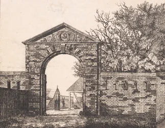 O portão da fortaleza em Rysensten