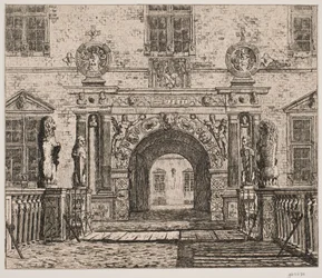 O portão de entrada em Vallø