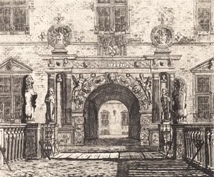 O portão de entrada em Vallø