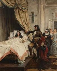 Pedro, o Grande, visitando Madame de Maintenon em 1717, final do século XIX.
