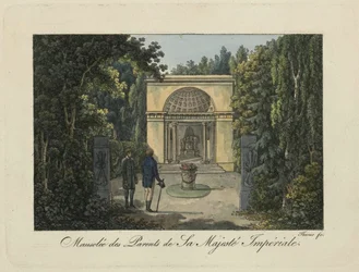 Monumento aos pais no parque de Pavlovsk, década de 1810.