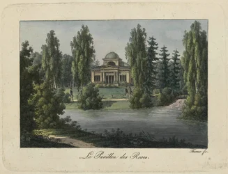 O Pavilhão das Rosas no Parque Pavlovsk, década de 1810.