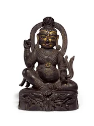 Figura de Mahasiddha (zitan dourado)